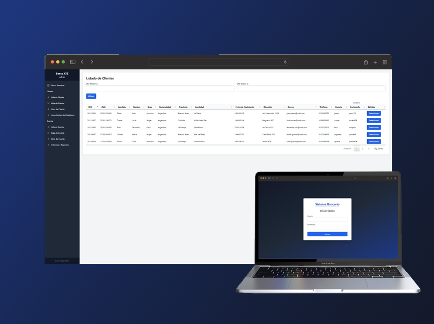 Captura del proyecto Banco XYZ